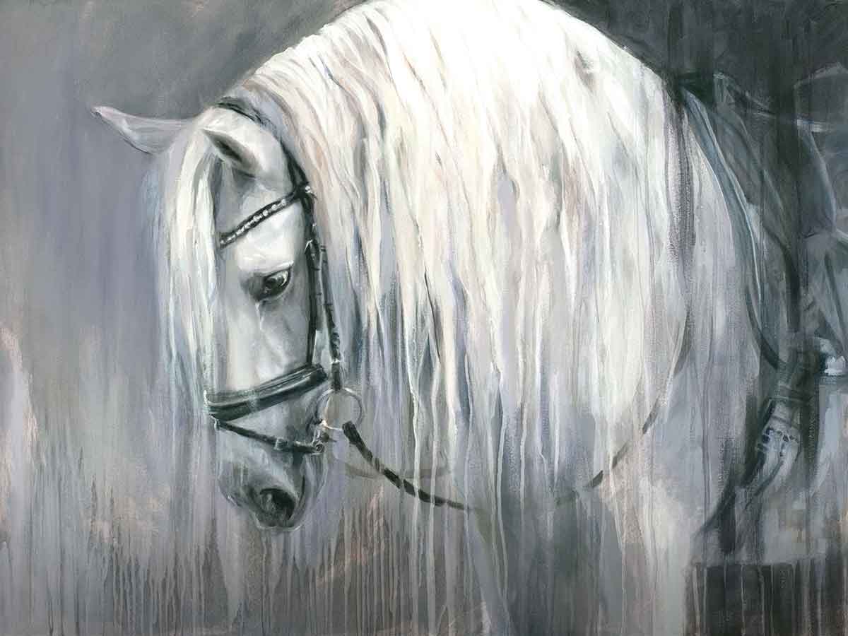 Dressage horse print “Waiting for You”