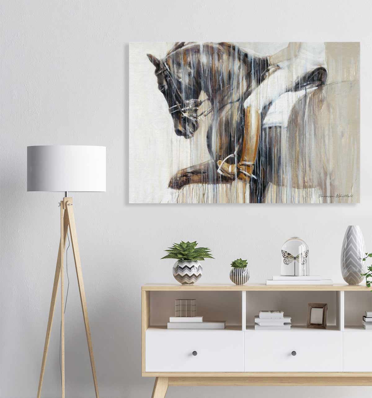dressage horse harmony abstract large canvas horse print