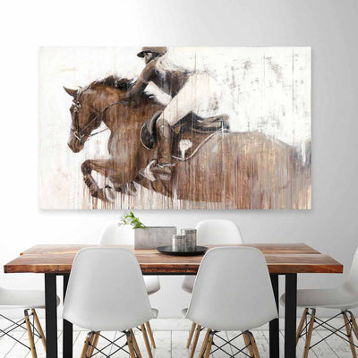 showjumping horse painting for equestrian aesthetic