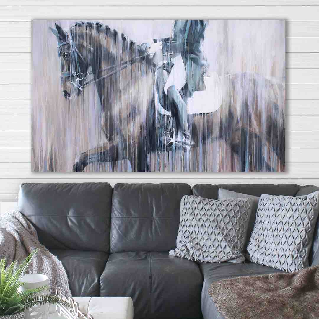 original horse painting and horse print of carl hester