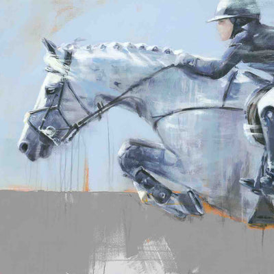 showjumping horse painting idea