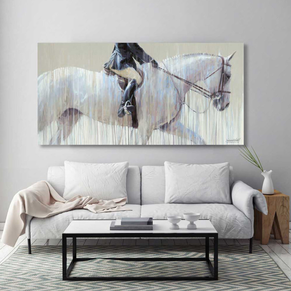 Show hunter modern horse and rider large print – Horse Artist Vanessa ...